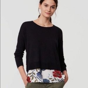 LOFT Primavera Mixed Media Sweater